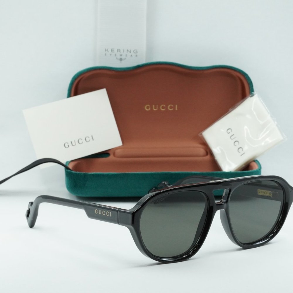 💯 NEW GUCCI GG1239S 004 BLACK GREY SUNGLASSES - Picture 1 of 10